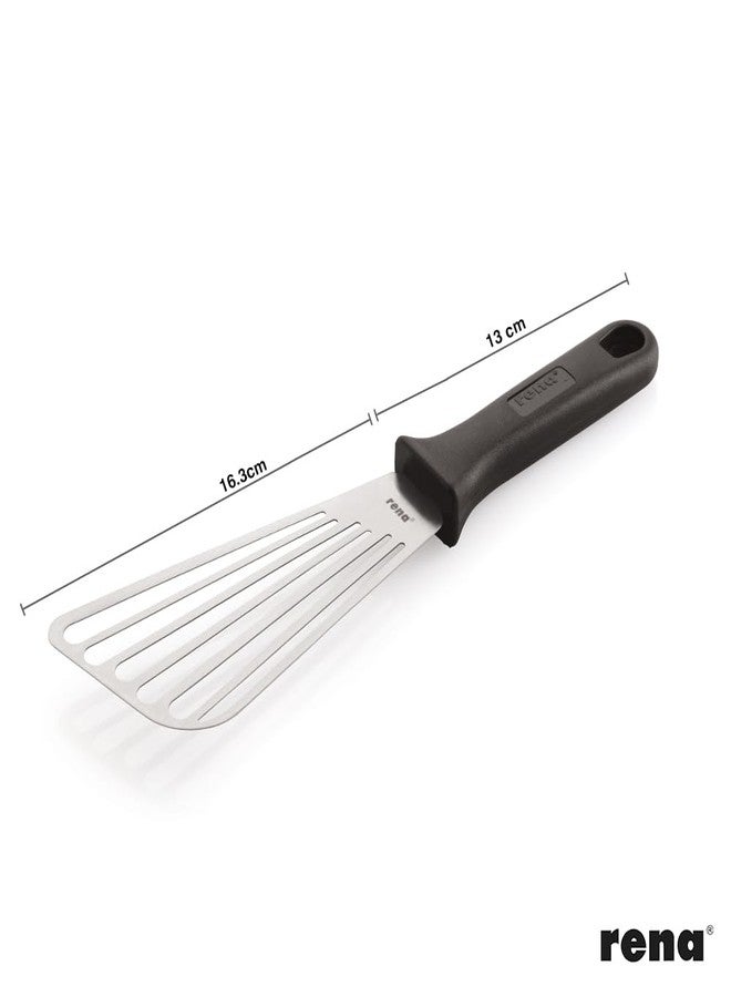 Rena Flexible Slotted Turner for Kitchen Use Nonstick Head for Flipping and Scraping, Thin Flexible Edge with Angled Tip and Long Slots for Oil Drainage Ideal for Daily Cooking - Image 4